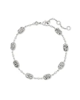 Emilie Silver Chain Bracelet Platinum Drusy