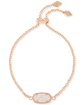 Elaina Rose Gold Adjustable Chain Bracelet Drusy
