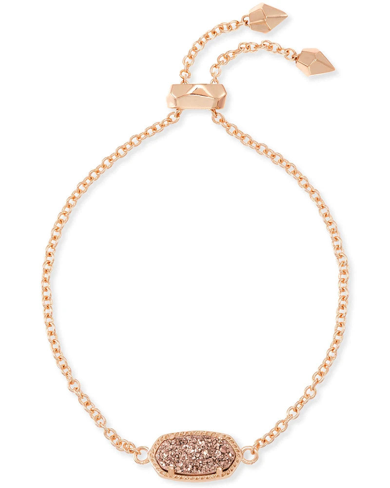 Elaina Rose Gold Adjustable Chain Bracelet Drusy