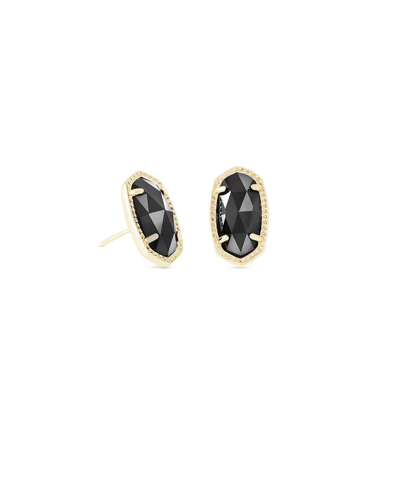Ellie Gold Stud Earrings Ivory Mother-of-Pearl