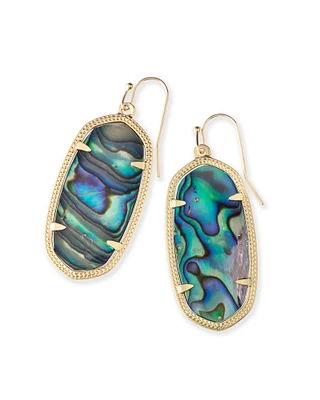 Elle Gold Drop Earrings Light Yellow Mother-Of-Pearl