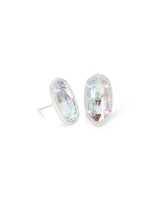 Ellie Silver Stud Earrings Platinum Drusy