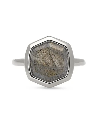Davis Sterling Silver Cocktail Ring Dichroic Glass