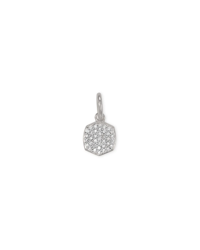 Davis 18k Gold Vermeil Charm in White Diamond