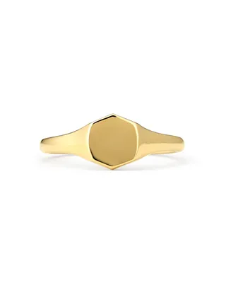 Davis Signet Ring 18k Gold Vermeil