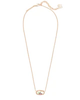 Elisa Rose Gold Pendant Necklace Ivory Pearl
