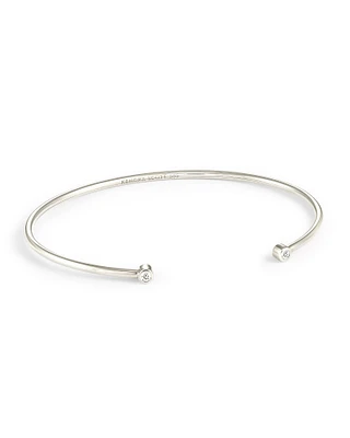 Audrey 14k Rose Gold Cuff Bracelet in White Diamond
