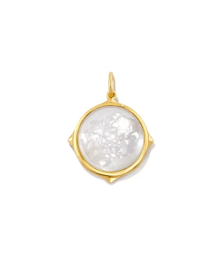 Matilda 18k Gold Vermeil Stone Charm Ivory Mother-Of-Pearl