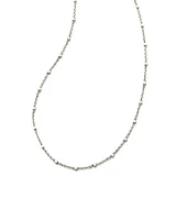 18 Inch Single Satellite Chain Necklace 18k Yellow Gold Vermeil