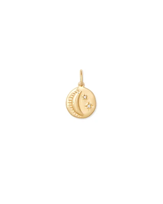 Celestial Coin Charm in 18k Gold Vermeil