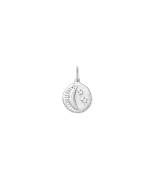 Celestial Coin Charm in Sterling Silver