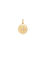 Evil Eye Coin Charm in 18k Gold Vermeil