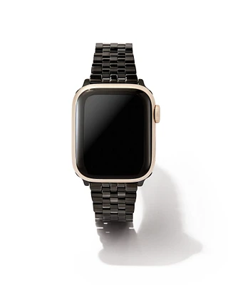 Alex 5 Link Watch Band in Black Stainless Steel