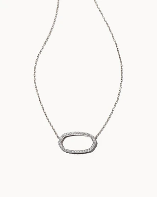 0.17 ct Elisa 14k White Gold Open Frame Pendant Necklace Diamond