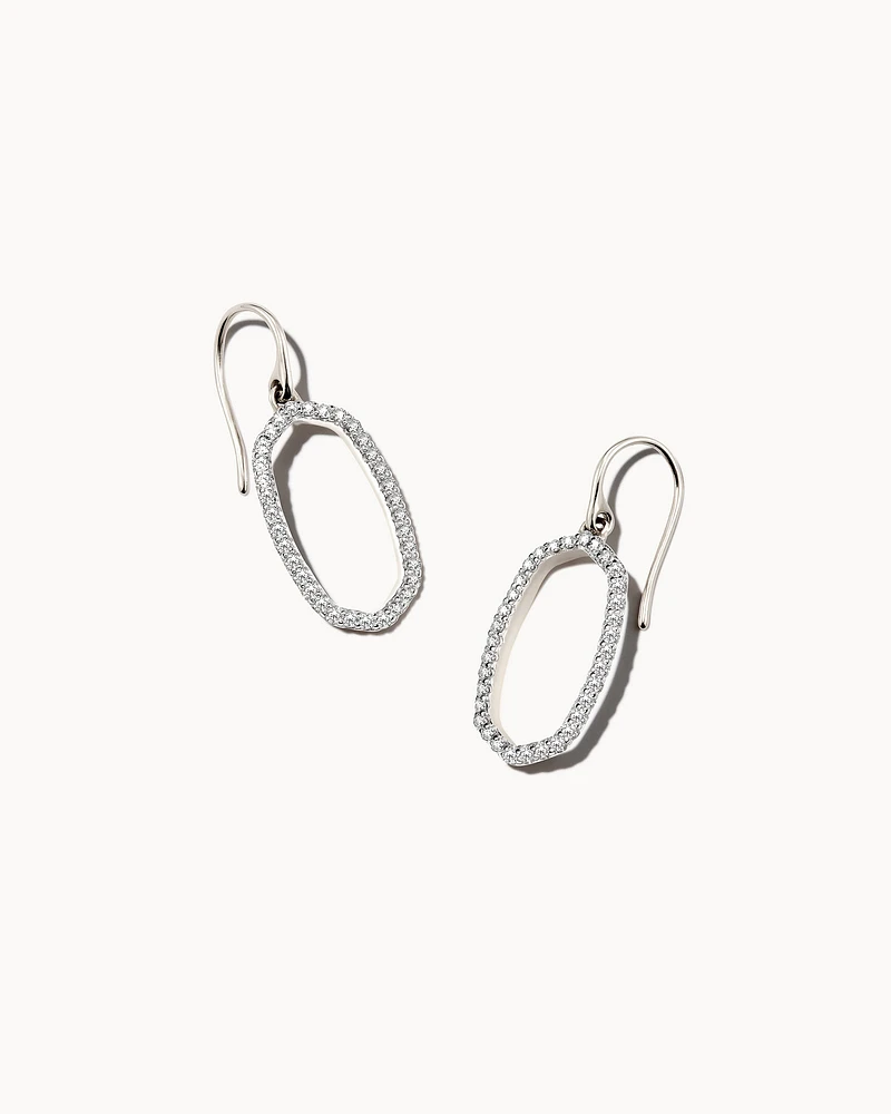 0.34 ct Lee 14k Yellow Gold Open Frame Earrings White Diamond