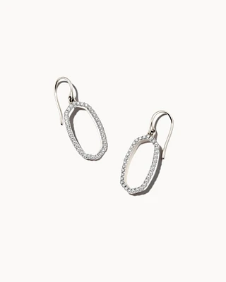 0.34 ct Lee 14k Yellow Gold Open Frame Earrings White Diamond