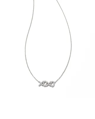 0.11 ct XO 14k Yellow Gold Pendant Necklace White Diamond