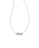0.11 ct XO 14k Yellow Gold Pendant Necklace White Diamond