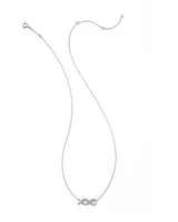 0.11 ct XO 14k Yellow Gold Pendant Necklace White Diamond