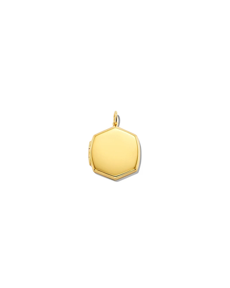 Davis Locket Charm in 18k Yellow Gold Vermeil