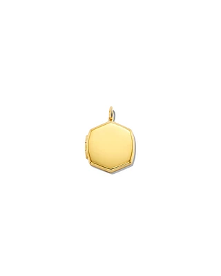 Davis Locket Charm in 18k Yellow Gold Vermeil
