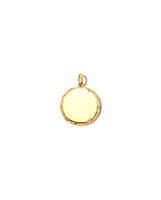 Medium Medallion 18k Yellow Gold Vermeil Charm in Ivory Mother-Of-Pearl