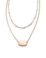 Elisa Multi Strand Necklace in 18k Rose Gold Vermeil