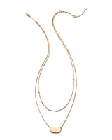 Elisa Multi Strand Necklace in 18k Rose Gold Vermeil