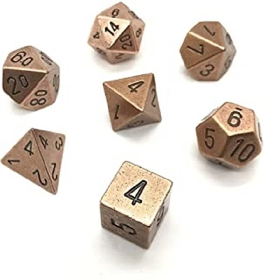 Chessex D&D Dice: Metal – 7 Pcs – Assorted (Random Pick)