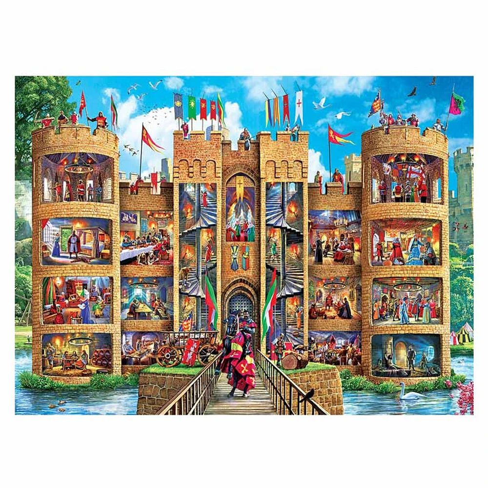 MasterPieces EZGrip Cut-Aways Medieval Castle Large 1000 Piece Jigsaw Puzzle