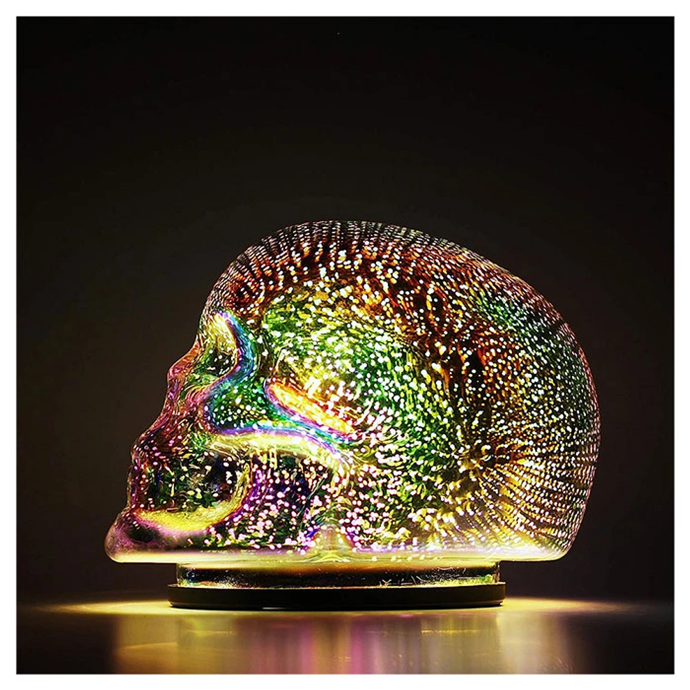 Led skull table lamp