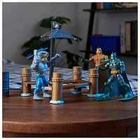 DC Comics, Gotham City Harbor Chaos Playset 4-inch Batman, Aquaman, King Shark Action Figures