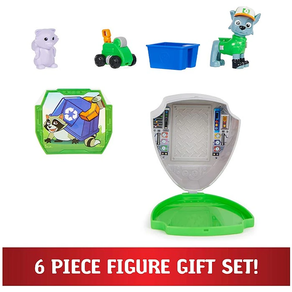 Paw Patrol, Big Truck Pups Rocky Action Figure with Clip-on Rescue Drone