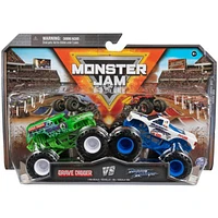 Monster Jam Grave Digger VS Razin Kane Die Cast Monster Trucks