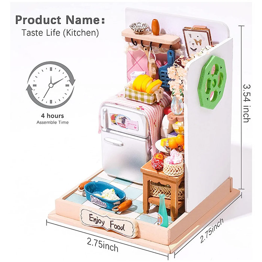 Rolife 3D Wooden Puzzle Taste Life Kitchen DIY Miniature Dollhouse