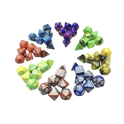 Tradeopia Dice Set For Dungeons And Dragons Role playing Games Assorted Colors (Random Pick)