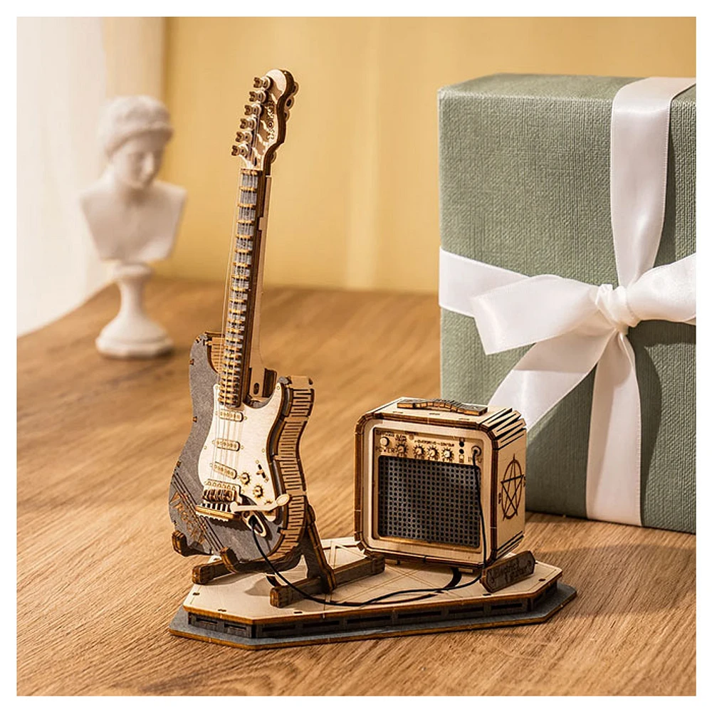 ROKR Electric Guitar Model 3D Wooden Puzzle – 140 PCS