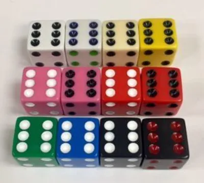 16mm Square Corner d6 Dice Assorted Colors (Random Pick)
