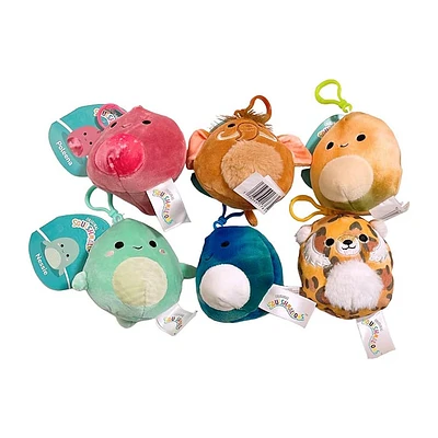 Squishmallows Kellytoy 3.5 Inches Assorted Prehistoric Clip On Keychain Mini Plush Doll (Random Pick)