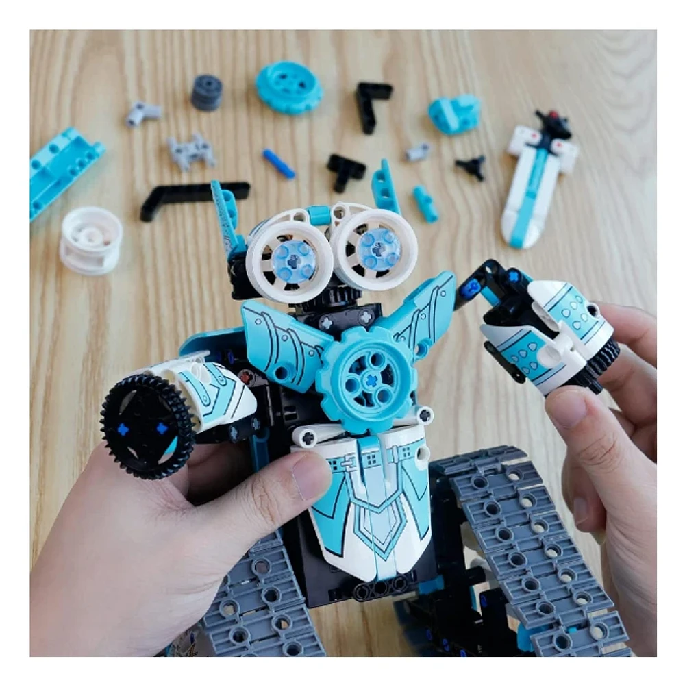 Block Building Kit 3-in-1 Stunt Car with Remote Control R/C 398 Pieces