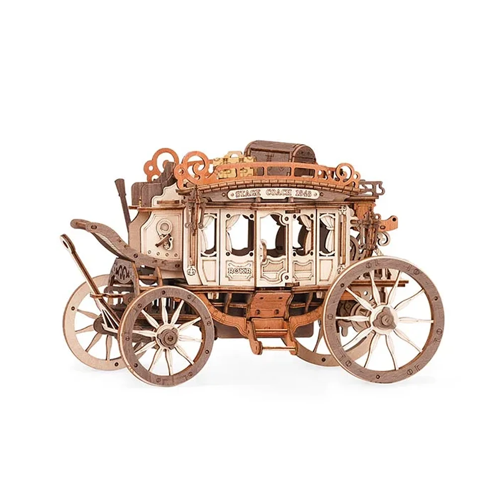 3D Wooden Puzzle Stage Coach Music Box