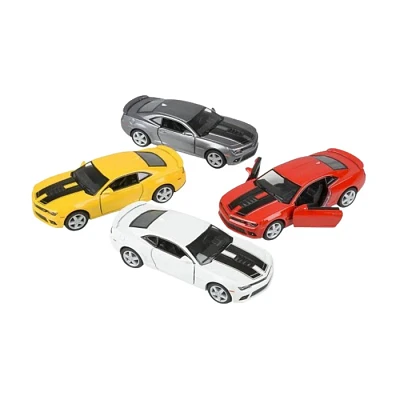 Diecast Metal Car Chevrolet Camaro Pullback 1:38 With Stripes Single Assorted (Random Pick)