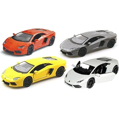 Diecast Car Lamborghini Aventador Pullback 1:38 scale Race Track Toys Single Assorted (Random Pick)