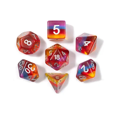 Tradeopia D&D Mini Dice 7 Piece Sets Assorted Colors (Random Pick)
