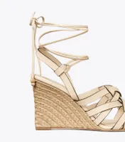 Basket-Weave Espadrille Wedge