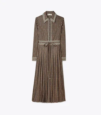 Basketweave Knit Shirtdress