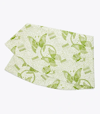 Butterfly Batik Round Tablecloth, 132"