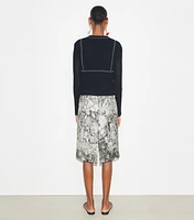 Cotton And Nylon Mesh Cardigan
