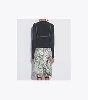 Cotton And Nylon Mesh Cardigan