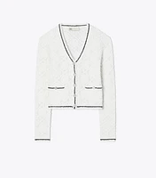 Cotton Logo Lace Cardigan